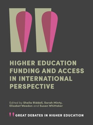 cover image of Higher Education Funding and Access in International Perspective